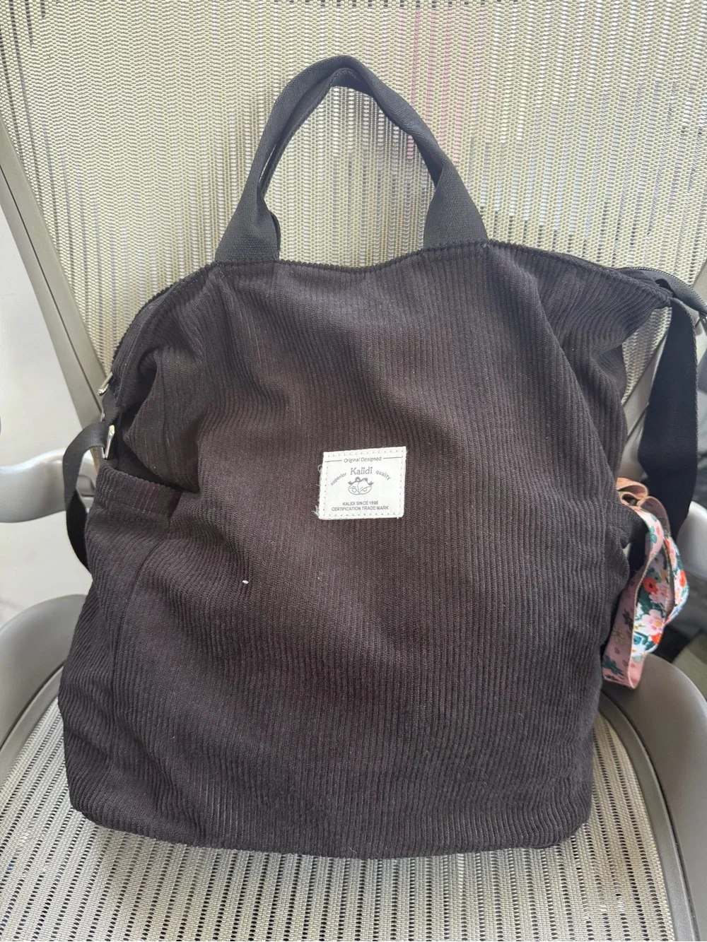 Amazon Black Corduroy Hobo Tote Bags